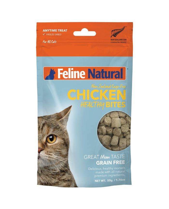 Buy Feline Natural Freeze Dried Chicken Bites Treats 50G - Cat Freeze Dried|  Whiskers and Hounds